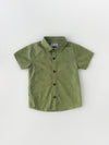 Popees Baby Boys Half Sleeve Cotton Shirt| Olive Green | 1-5 Years