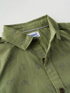 Popees Baby Boys Half Sleeve Cotton Shirt| Olive Green | 1-5 Years