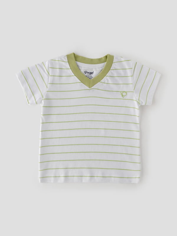 Popees Stylish & Comfy V-Neck T-shirt (1–8 Years) for Boys – Soft & Trendy