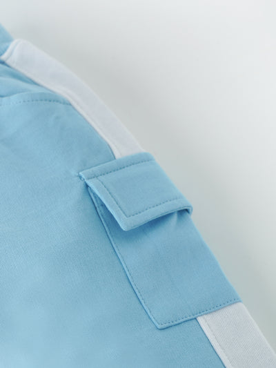 Popees BabyGirlsCotton Jogger Pants| Sky Blue| 1-8 Years