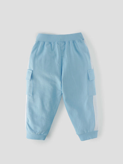 Popees BabyGirlsCotton Jogger Pants| Sky Blue| 1-8 Years