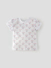Popees Baby Girls Short Sleeve Cotton T-Shirt| White| 1-8 Years