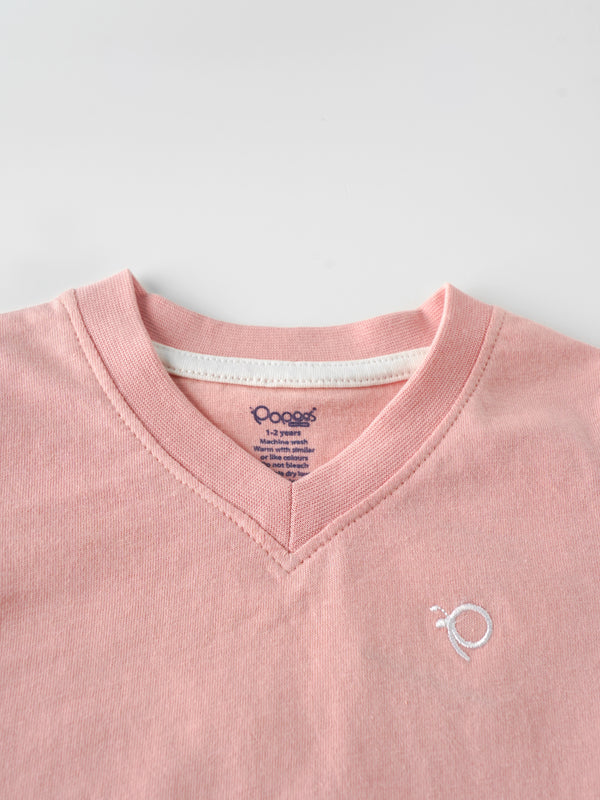 Popees Stylish V-Neck T-Shirt (1–8 Years) for Girls – Comfy & Fashionable