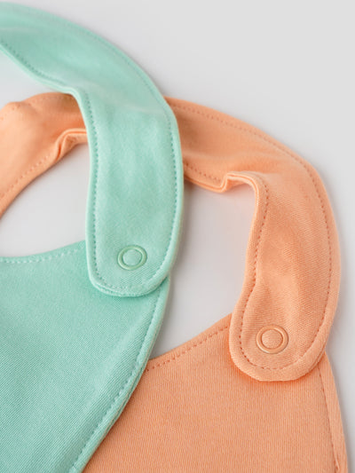 Popees Knitted Cotton Combo Bibs for Little Ones 2PCS