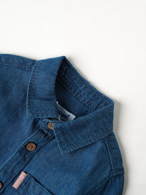Popees Full-Sleeve Front Open Shirt (3–36 Months) for Boys