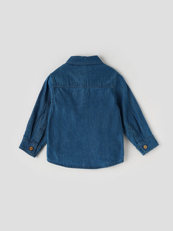 Popees Full-Sleeve Front Open Shirt (3–36 Months) for Boys
