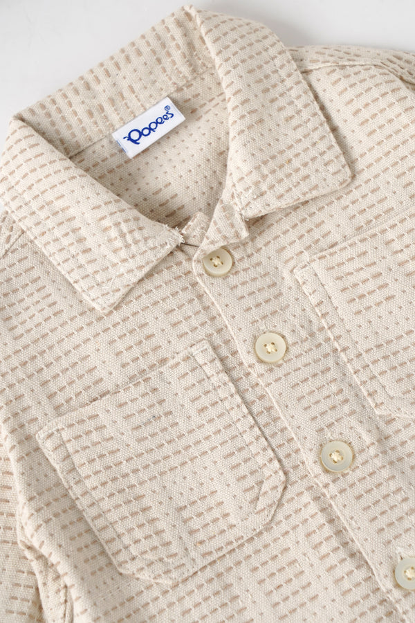 Popees Baby Boys Full Sleeve Cotton Shirt |Soft Collared Infant Wear| 3–36 Months