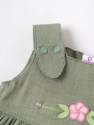 Popees Beautiful & Stylish Floral Embroidered Sleeveless Dress (3-36 Months)for Baby Girls