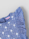 Popees Baby Girls Sleeveless Cotton Dress| Blue| 3-36 Months