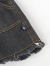 Popees Adorable Denim Shorts with Frilly Raw-Edge (3-36 Months) for Girls