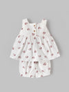 Popees Baby Girls Floral Top & Bloomer Set | Newborn–9 Months
