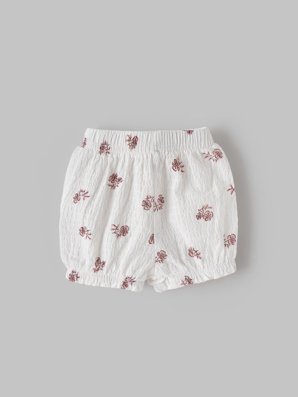 Popees Baby Girls Floral Top & Bloomer Set | Newborn–9 Months