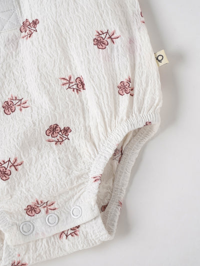 Popees Baby Cotton Muslin Sleeveless Bodysuit |Soft Floral Onesie with Snap Closure (Newborn–9 Months)