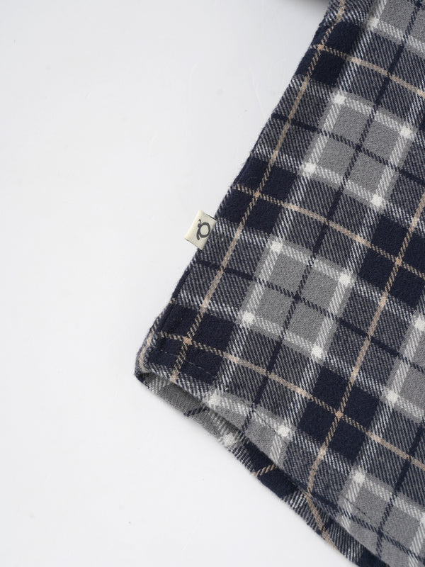 Popees Baby Boys Short Sleeve Cotton Shirt| Grey & Navy| 3-24 Months