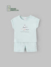 Popees Boys Half-Sleeve Shoulder Open Co-ord Set (3-24 Months) Made of Organic Bamboo Cotton Fabric