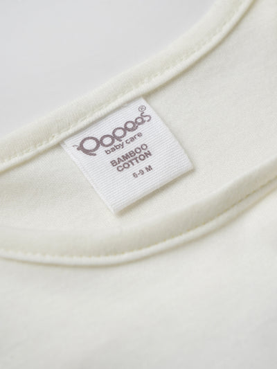 Popees Boys Half-Sleeve Shoulder Open T-Shirt (3-24 Months) Made of Organic Bamboo Cotton Fabric