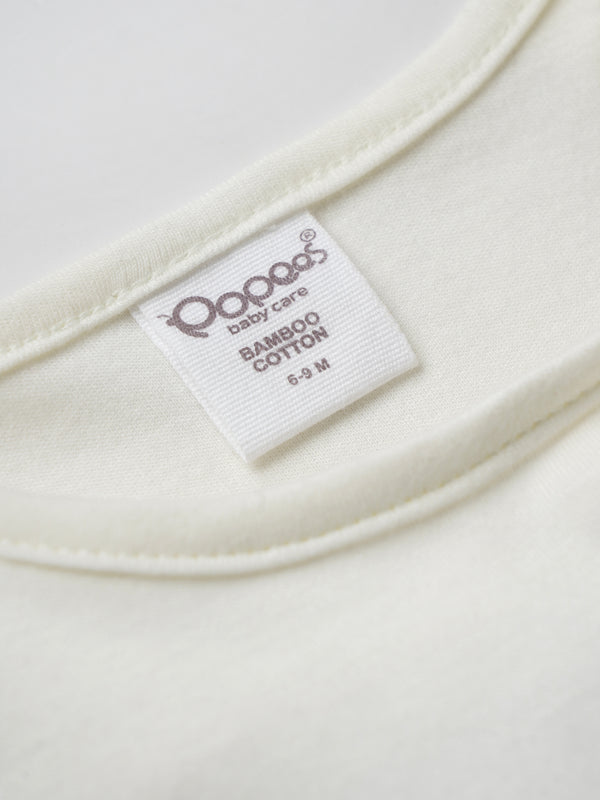 Popees Boys Half-Sleeve Shoulder Open T-Shirt (3-24 Months) Made of Organic Bamboo Cotton Fabric