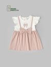 Popees Girls Half-Sleeve Back Open Dress (3-36 Months) Made of Organic Bamboo Cotton Fabric