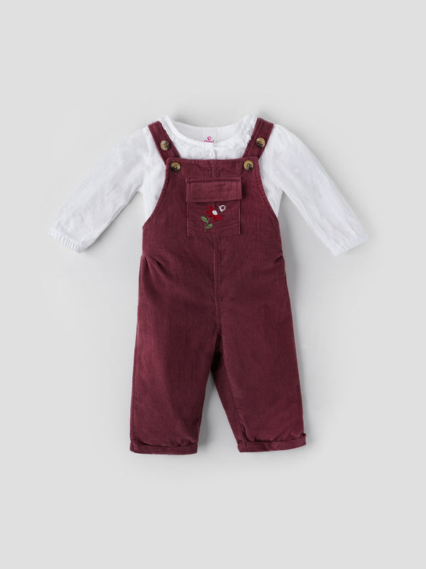 Popees Comfy & Trendy Dungaree Party Wear Set (3-24 Months) for Girls