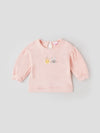 Popees Soft Pink with Animal Face Embroidery Warm, Comfy & Adorably Stylish T-Shirt (3-24 Months) for Baby Girls