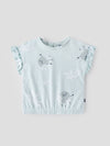 Popees Printed Short Sleeve (3–36 Months) Soft & Stretchy Top for Baby Girls