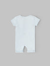 Popees Boys Half-Sleeve Front Open Romper (0-6 Months) Made of Organic Bamboo Cotton Fabric