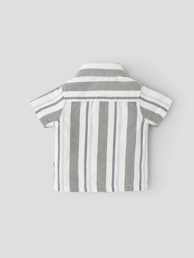 Popees Fashionable Striped Shirt Comfortable Fit (0–9 Months) for Baby Boys