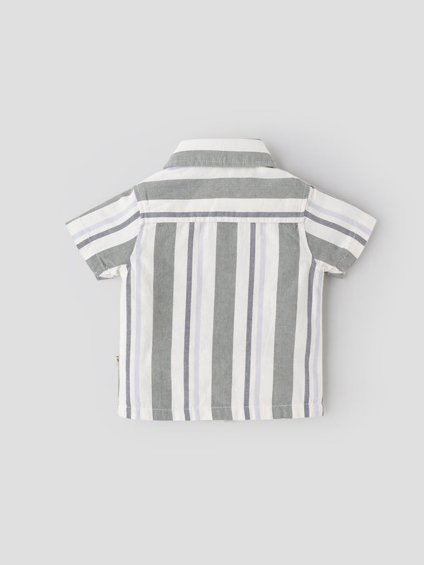 Popees Fashionable Striped Shirt Comfortable Fit (0–9 Months) for Baby Boys