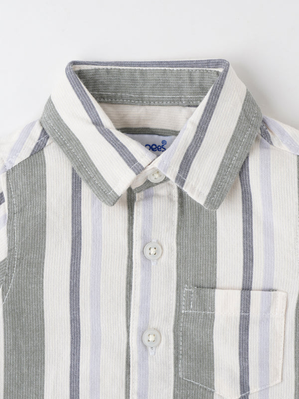 Popees Fashionable Striped Shirt Comfortable Fit (0–9 Months) for Baby Boys