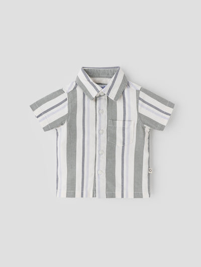 Popees Fashionable Striped Shirt Comfortable Fit (0–9 Months) for Baby Boys