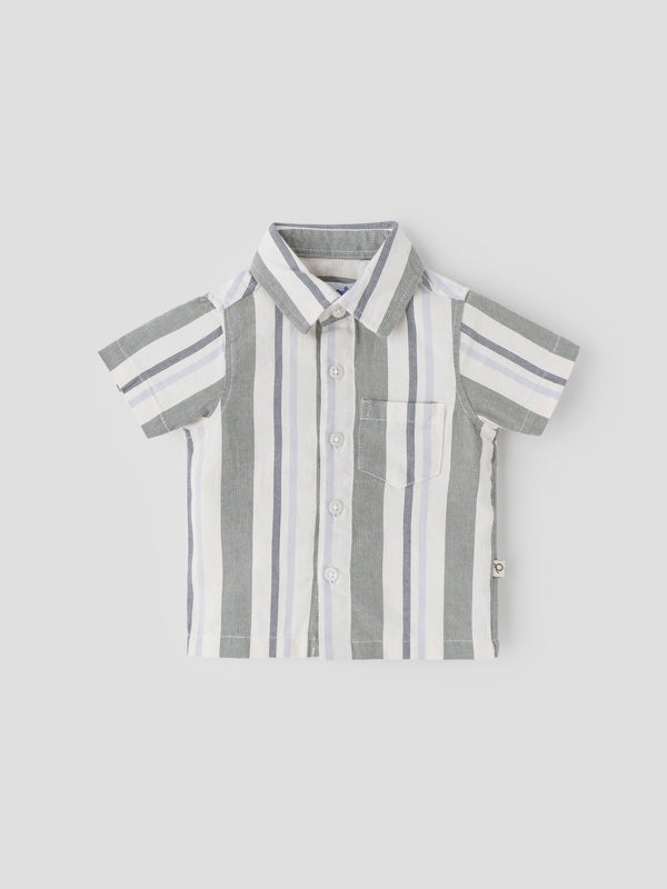Popees Fashionable Striped Shirt Comfortable Fit (0–9 Months) for Baby Boys