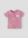 Popees Half Sleeve Henley T-shirt (0–9 Months) with Sunshine Patch for Boys