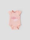 Popees Short Sleeve Bodysuit (0-6 Months) for Newborn Girls