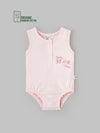 Popees Sleeve Less Front Open Bodysuit (0-6 Months) Made Of Organic Bamboo Cotton Fabric