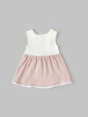 Popees Girls Sleeveless Front Open Dress (0-9 Months) Made of Organic Bamboo Cotton Fabric