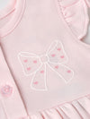 Popees Girls Short-Sleeve Front Open Dress (0-9 Months) Made of Organic Bamboo Cotton Fabric