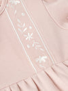 Popees Short-Sleeve Back Open Dress Made of Organic Bamboo Cotton Fabric (0-9 Months) for Baby Girls