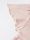 Popees Short-Sleeve Back Open Dress Made of Organic Bamboo Cotton Fabric (0-9 Months) for Baby Girls