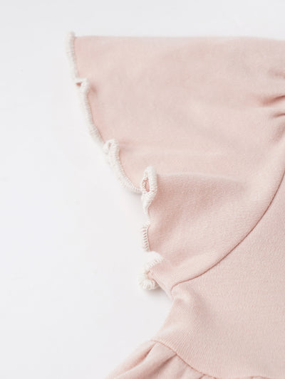 Popees Short-Sleeve Back Open Dress Made of Organic Bamboo Cotton Fabric (0-9 Months) for Baby Girls