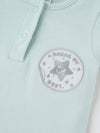 Popees Girls Short-Sleeve Front Open Romper (0-6 Months) Made of Organic Bamboo Cotton Fabric