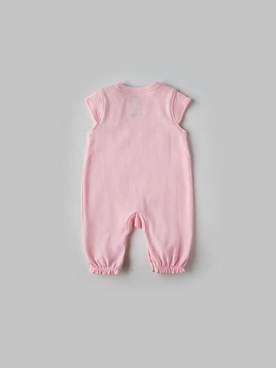 Popees Bunny Printed Short Sleeve Romper for (0-6 Months) Newborn Girls