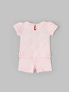 Popees Short Sleeve Back Open Co-ord Set (0-9 Months)For Girls Made of Organic Bamboo Cotton Fabric