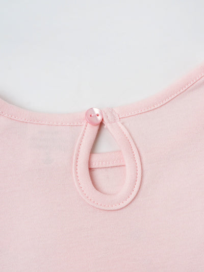 Popees Short Sleeve Back Open Co-ord Set (0-9 Months)For Girls Made of Organic Bamboo Cotton Fabric