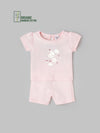 Popees Short Sleeve Back Open Co-ord Set (0-9 Months)For Girls Made of Organic Bamboo Cotton Fabric