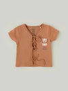 Popees Half Sleeve Printed Front Open Jhabla (0-3 Months) for Babies