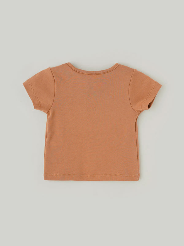 Popees Half Sleeve Printed Front Open Jhabla (0-3 Months) for Babies