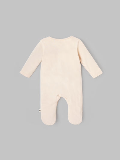 Popees Unisex Full-Sleeve Front Open Sleepsuit (0-6 Months) Made of Organic Bamboo Cotton Fabric