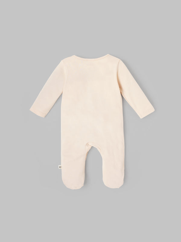 Popees Unisex Full-Sleeve Front Open Sleepsuit (0-6 Months) Made of Organic Bamboo Cotton Fabric