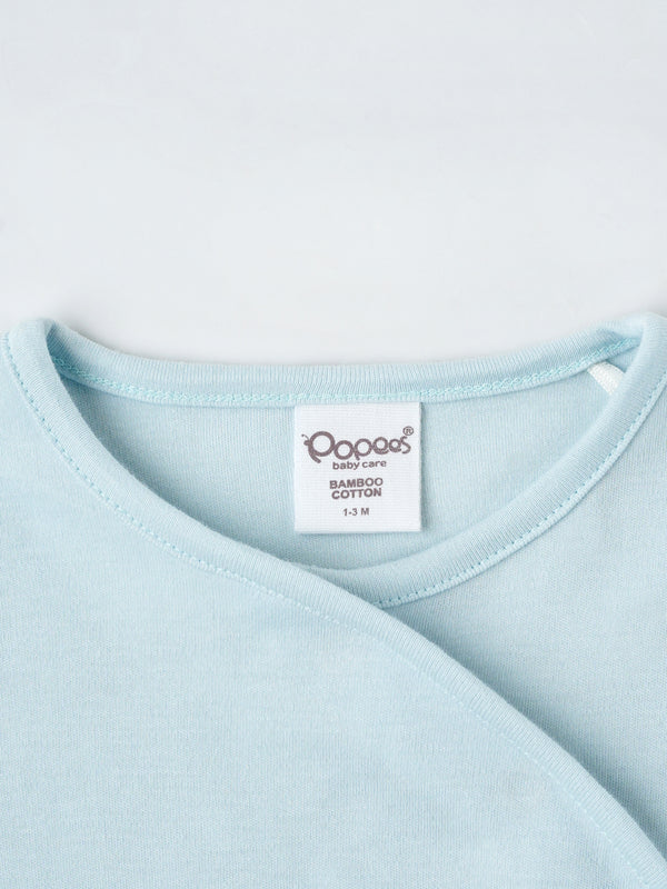 Popees Unisex Full-Sleeve Front Open Sleepsuit (0-9 Months) Made of Organic Bamboo Cotton Fabric