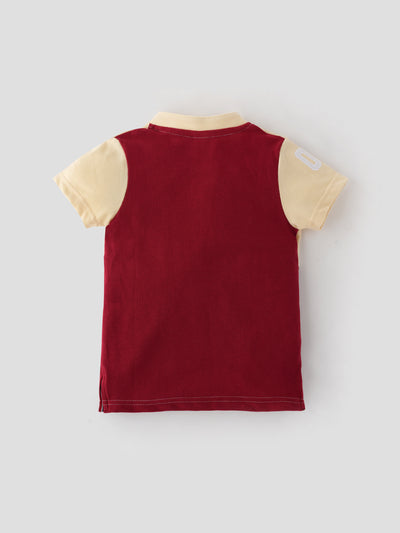 Popees Stylish Half Sleeve Henley T-Shirt (1–8 Years) for Boys